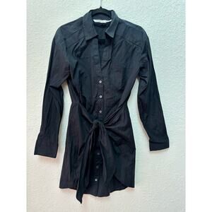 Veronica Beard Roanoke Shirtdress Jennings Black Dress Cotton Size 4 Small $548